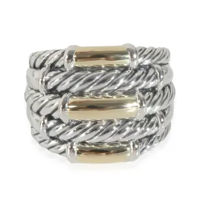 Yellow Gold & Sterling Silver  Metro 5 Band Ring